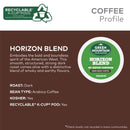 (4 pack) Green Mountain Coffee Roasters, Horizon Blend Coffee by Kevin Costner Dark Roast K-Cup Coffee Pods, 24 Count