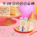 TRUBAR Shake it, Bake it, Birthday Cake it, Plant-Based Protein Bar, Vegan, Gluten-Free, 12 Count