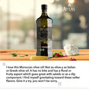 Atlas 3 LT Organic Cold Press Extra Virgin Olive Oil with Polyphenol Rich from Morocco | Newly Harvested Unprocessed from One Single Family Farm | Moroccan EVOO Trusted by Michelin Star Chefs