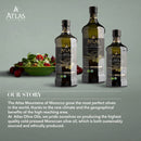 Atlas 3 LT Organic Cold Press Extra Virgin Olive Oil with Polyphenol Rich from Morocco | Newly Harvested Unprocessed from One Single Family Farm | Moroccan EVOO Trusted by Michelin Star Chefs