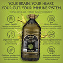 Mina Moroccan Extra Virgin Olive Oil, 169 fl oz, High Polyphenol Olive Oil, Single Origin Olive Oil