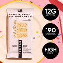 TRUBAR Shake it, Bake it, Birthday Cake it, Plant-Based Protein Bar, Vegan, Gluten-Free, 12 Count