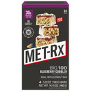 (3 pack) MET-Rx Big 100 High Protein Meal Replacement Bars, Blueberry Cobbler, 30g Protein, 3.52 oz, 4 Count