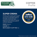 Lavazza Super Crema, Single Serve Keurig® K-Cup® Pods, Medium Espresso Roast Coffee, 1 Box, 96 Count