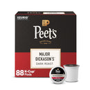 Peet's Coffee Coffee Pods, Dark Roast, Major Dickason's Blend, 88 K Cups