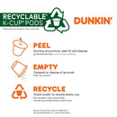 Dunkin' Original Blend Medium Roast K-Cup Coffee Pods 128 Count, Keurig Compatible, Arabica Coffee, Rich Smooth Flavor