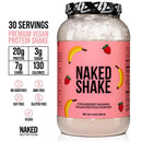 Naked Shake - Vegan Protein Powder, Strawberry Banana - Flavored Plant Based Protein With Mct Oil, Gluten-Free, Soy-Free, No Gmos Or Artificial Sweeteners - 30 Servings