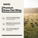 Naked Whey Chocolate Protein Powder - Only 3 Ingredients - Grass Fed Whey Protein Powder, Organic Chocolate and Organic Coconut Sugar, No GMO, No Soy, and Gluten Free - 24 Servings