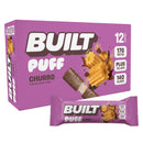 BUILT Puff Protein Bars, Variety Pack, 15g-17g Protein - 12 Count