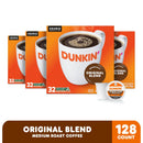 Dunkin' Original Blend Medium Roast K-Cup Coffee Pods 128 Count, Keurig Compatible, Arabica Coffee, Rich Smooth Flavor
