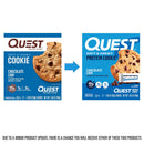 Quest Nutrition Chocolate Chip Cookie, 15g Protein, 1g Sugar, 2g Net Carbs, Keto Friendly, High Protein, 12 Count