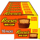 Reese's Big Cup Milk Chocolate King Size Peanut Butter Cups Candy Packs, 2.8 oz (16 Count)