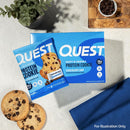 Quest Nutrition Chocolate Chip Cookie, 15g Protein, 1g Sugar, 2g Net Carbs, Keto Friendly, High Protein, 12 Count