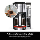 Ninja 12-Cup Programmable Drip Coffee Maker, 2 Brew Styles, Adjustable Warming Plate, CE250, Black/Stainless Steel