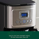 12-Cup Programmable Coffee Maker with Thermal Carafe, 1-4 Cup Setting, Brew Strength Control and Brew Pause, Stainless Steel, Silver