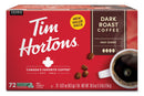 Tim Hortons Dark Roast K-Cup Coffee Pods for Keurig Brewers, Recyclable, 72 Ct