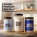 Naked Whey Chocolate Protein Powder - Only 3 Ingredients - Grass Fed Whey Protein Powder, Organic Chocolate and Organic Coconut Sugar, No GMO, No Soy, and Gluten Free - 24 Servings
