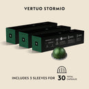 Nespresso Capsules Vertuo, Stormio, Dark Roast Coffee, 30-Count Coffee Pods