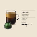 Nespresso Capsules Vertuo, Stormio, Dark Roast Coffee, 30-Count Coffee Pods