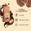 Four Sigmatic Focus Ground Coffee | Organic Ground Coffee with Lion's Mane Mushroom and Yacon for Mental Clarity & Energy Support | USDA Organic | High Dose Lion's Mane Mushrooms