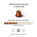 Nespresso Capsules Original, Livanto, Medium Roast Espresso Coffee, 50-Count Espresso Coffee Pods