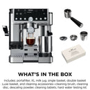 Ninja Luxe Café Pro Espresso Machine & Drip Coffee Maker, Cold Brew, Hot Water, Integrated Tamper, Built-in Grinder, Hands-Free Frother for Cappuccinos, Lattes, Americanos, Dairy or Non-Dairy, ES701